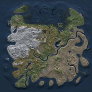 Thumbnail Rust Map: Procedural Map, Size: 4500, Seed: 982140400, 16 Monuments