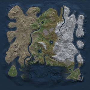 Thumbnail Rust Map: Procedural Map, Size: 3700, Seed: 1458780971, 14 Monuments