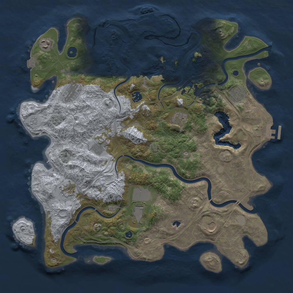 Rust Map: Procedural Map, Size: 4250, Seed: 1668944719, 16 Monuments