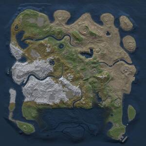 Thumbnail Rust Map: Procedural Map, Size: 4250, Seed: 1435711922, 17 Monuments