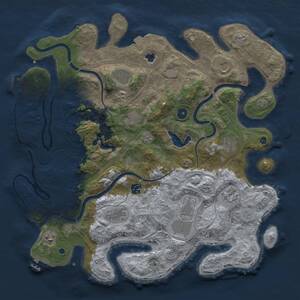 Thumbnail Rust Map: Procedural Map, Size: 4250, Seed: 772159477, 16 Monuments