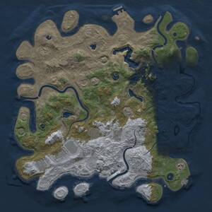 Thumbnail Rust Map: Procedural Map, Size: 4500, Seed: 27852988, 14 Monuments
