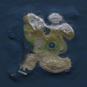 Thumbnail Rust Map: Procedural Map, Size: 2000, Seed: 833146234, 8 Monuments