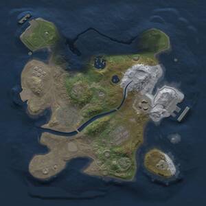 Thumbnail Rust Map: Procedural Map, Size: 2500, Seed: 2084799864, 10 Monuments