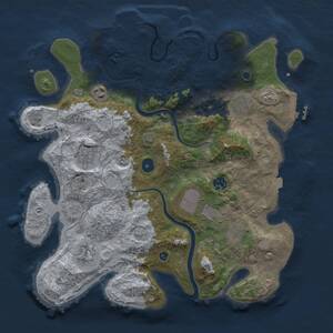 Thumbnail Rust Map: Procedural Map, Size: 3750, Seed: 875025684, 14 Monuments