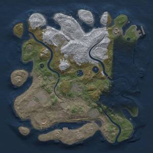 Thumbnail Rust Map: Procedural Map, Size: 3500, Seed: 5513153, 14 Monuments