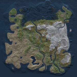 Thumbnail Rust Map: Procedural Map, Size: 4500, Seed: 2081367535, 16 Monuments