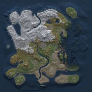 Thumbnail Rust Map: Procedural Map, Size: 3250, Seed: 4547, 12 Monuments