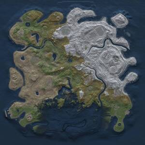 Thumbnail Rust Map: Procedural Map, Size: 4562, Seed: 13459231, 16 Monuments