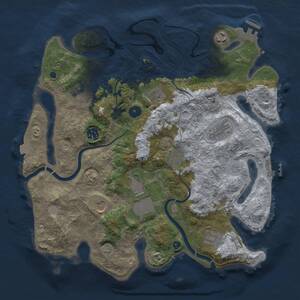 Thumbnail Rust Map: Procedural Map, Size: 3750, Seed: 1451506952, 16 Monuments
