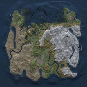 Thumbnail Rust Map: Procedural Map, Size: 3750, Seed: 1451506952, 13 Monuments