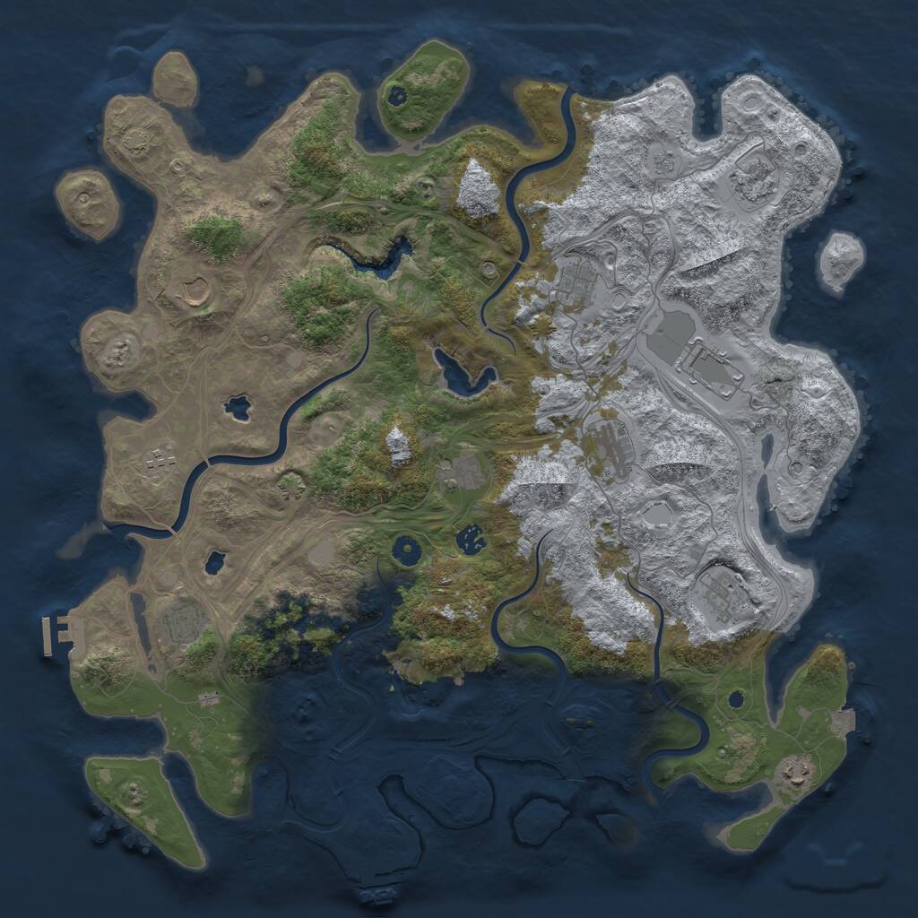 Rust Map: Procedural Map, Size: 4750, Seed: 1751000003, 17 Monuments