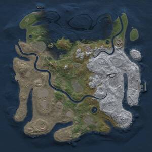 Thumbnail Rust Map: Procedural Map, Size: 3750, Seed: 549431907, 15 Monuments