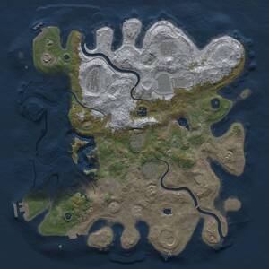 Thumbnail Rust Map: Procedural Map, Size: 4000, Seed: 1669, 16 Monuments