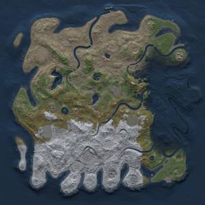 Thumbnail Rust Map: Procedural Map, Size: 4250, Seed: 17712, 16 Monuments