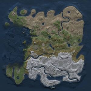 Thumbnail Rust Map: Procedural Map, Size: 4500, Seed: 110787234, 15 Monuments