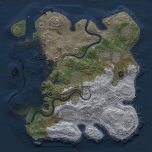 Thumbnail Rust Map: Procedural Map, Size: 3650, Seed: 8569646, 14 Monuments