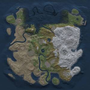 Thumbnail Rust Map: Procedural Map, Size: 3750, Seed: 880380115, 15 Monuments
