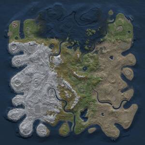 Thumbnail Rust Map: Procedural Map, Size: 4800, Seed: 1939, 17 Monuments