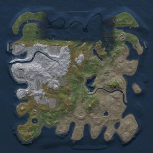 Thumbnail Rust Map: Procedural Map, Size: 4000, Seed: 51816348, 13 Monuments