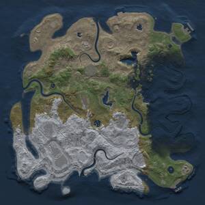 Thumbnail Rust Map: Procedural Map, Size: 4500, Seed: 331560676, 16 Monuments