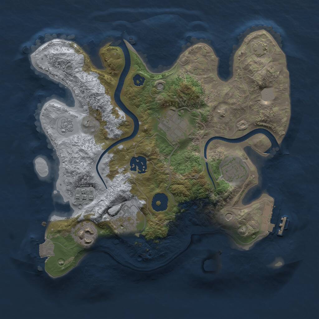 Rust Map: Procedural Map, Size: 2700, Seed: 492186, 11 Monuments