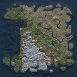 Thumbnail Rust Map: Procedural Map, Size: 5000, Seed: 669301914, 17 Monuments