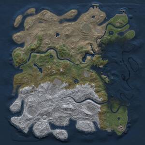 Thumbnail Rust Map: Procedural Map, Size: 4500, Seed: 1535852968, 16 Monuments
