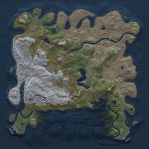 Thumbnail Rust Map: Procedural Map, Size: 4500, Seed: 97767222, 17 Monuments