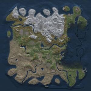 Thumbnail Rust Map: Procedural Map, Size: 4500, Seed: 463457817, 17 Monuments