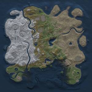 Thumbnail Rust Map: Procedural Map, Size: 4250, Seed: 1539127468, 17 Monuments