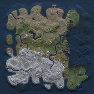 Thumbnail Rust Map: Procedural Map, Size: 4500, Seed: 621165853, 17 Monuments