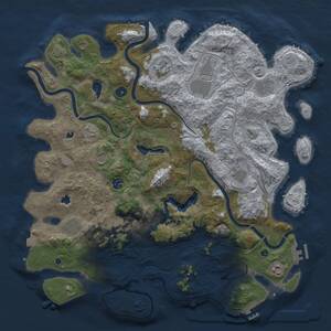 Thumbnail Rust Map: Procedural Map, Size: 4500, Seed: 1773864837, 16 Monuments