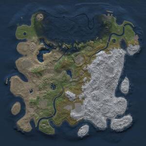 Thumbnail Rust Map: Procedural Map, Size: 4000, Seed: 15699, 15 Monuments