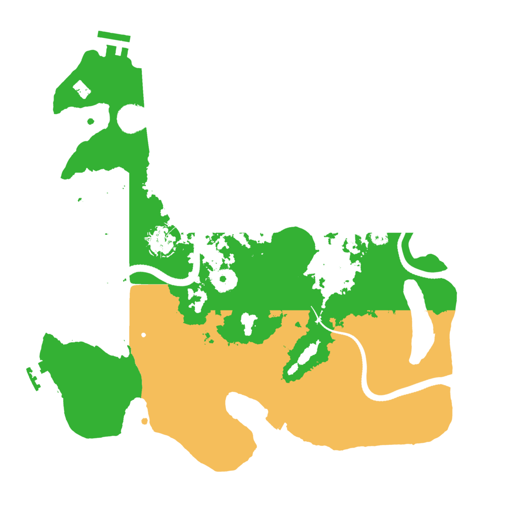 Biome Rust Map: Procedural Map, Size: 3200, Seed: 71998