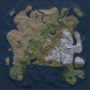 Thumbnail Rust Map: Procedural Map, Size: 4250, Seed: 1805144025, 17 Monuments