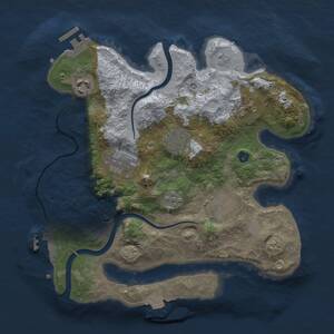 Thumbnail Rust Map: Procedural Map, Size: 3000, Seed: 87316, 12 Monuments