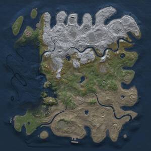 Thumbnail Rust Map: Procedural Map, Size: 4500, Seed: 1370239363, 17 Monuments