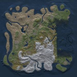 Thumbnail Rust Map: Procedural Map, Size: 4800, Seed: 754015235, 16 Monuments