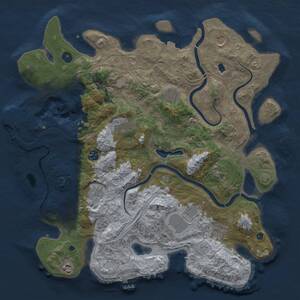 Thumbnail Rust Map: Procedural Map, Size: 4250, Seed: 2055802467, 16 Monuments