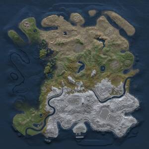 Thumbnail Rust Map: Procedural Map, Size: 4000, Seed: 998158, 15 Monuments