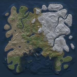 Thumbnail Rust Map: Procedural Map, Size: 4500, Seed: 207836161, 16 Monuments