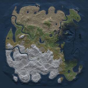 Thumbnail Rust Map: Procedural Map, Size: 4500, Seed: 146727065, 16 Monuments