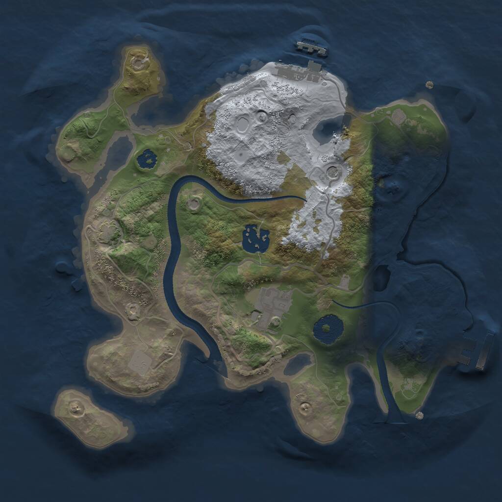Rust Map: Procedural Map, Size: 2600, Seed: 1632137810, 7 Monuments