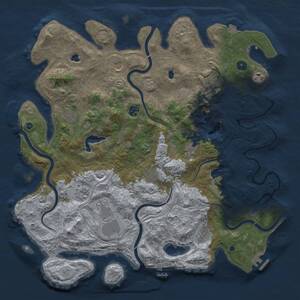 Thumbnail Rust Map: Procedural Map, Size: 4500, Seed: 480371297, 17 Monuments