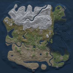 Thumbnail Rust Map: Procedural Map, Size: 4500, Seed: 331403132, 17 Monuments