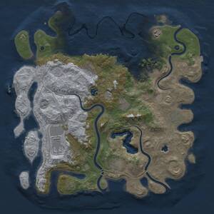 Thumbnail Rust Map: Procedural Map, Size: 4250, Seed: 29623522, 17 Monuments