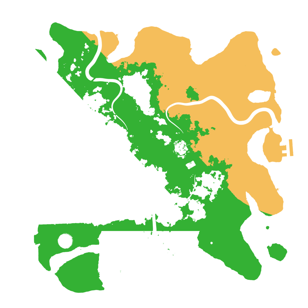 Biome Rust Map: Procedural Map, Size: 3700, Seed: 88841323