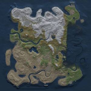 Thumbnail Rust Map: Procedural Map, Size: 4000, Seed: 1625137387, 16 Monuments