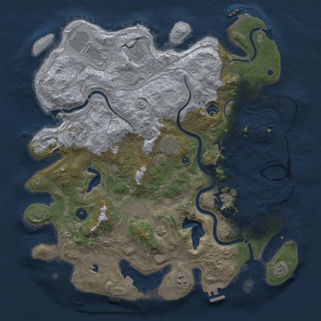 Rust Map: Procedural Map, Size: 4250, Seed: 77845271, 15 Monuments